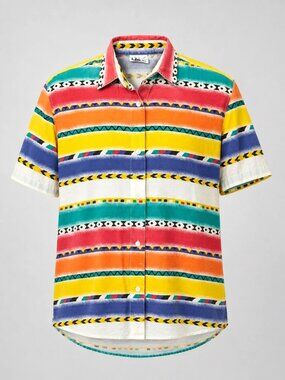 Sudden Impact Women’s Small Shirt VINTAGE Button Down Short Sleeve Western Aztec